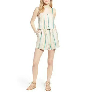 BP‎ Stripe Popover Romper Size Medium